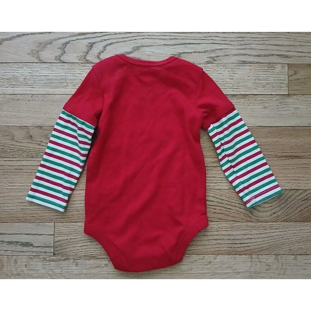 Baby Holiday Time 12M Months Who Needs Mistletoe One Piece Long Sleeve Christmas - Picture 2 of 4